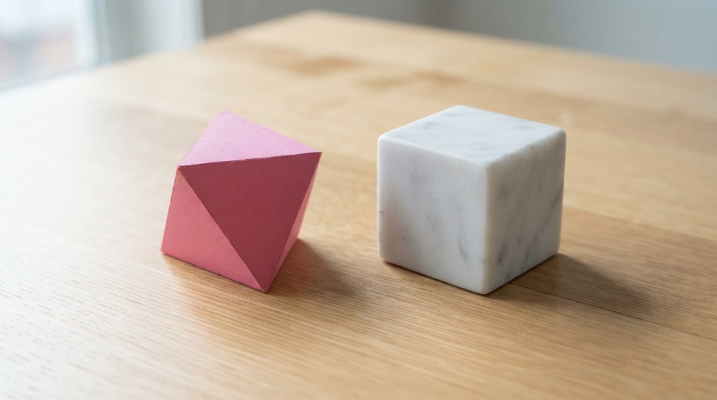 Figure 2: Physical models of 3D Dual Polytope Pairing (Octahedron and Cube)